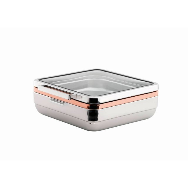 Chafing dish 2/3GN 5,5L με ροζ χρυσό δακτύλιο Tiger T-Collection