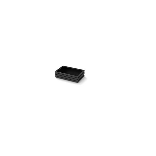 Ξύλινος δίσκος μαύρος 1/4 GN-75mm Craster Flow Black