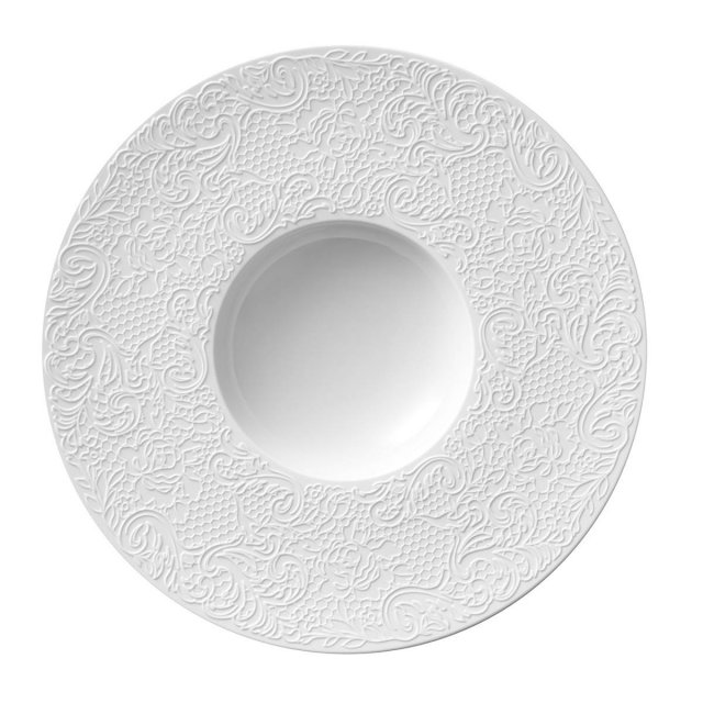 Πιάτο Gourmet 28cm Degrenne L-Couture Λευκό 