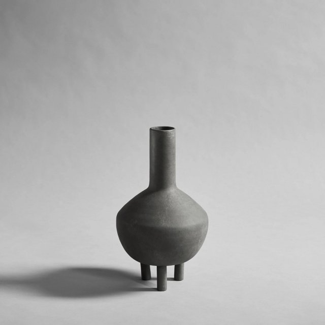 Βάζο Κεραμικό 101Copenhagen 35cm Duck Vase Fat - Dark Grey