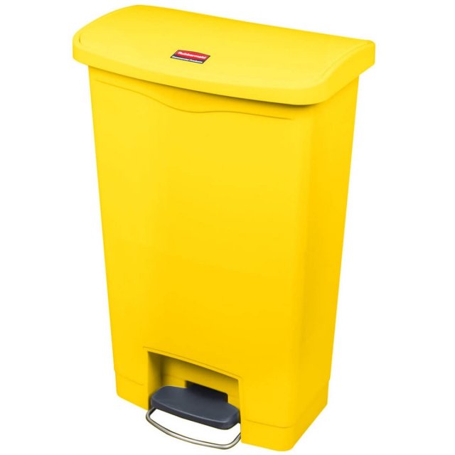 Κάδος πλαστικός με πεντάλ 50L Rubbermaid Slim Jim® Step-On Front step Yellow