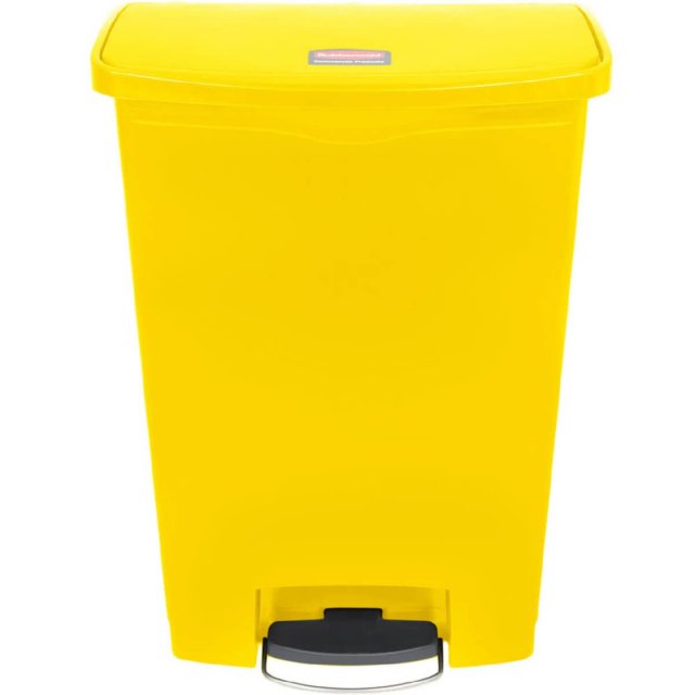 Κάδος πλαστικός με πεντάλ 90L Rubbermaid Slim Jim® Step-On Front step Yellow 