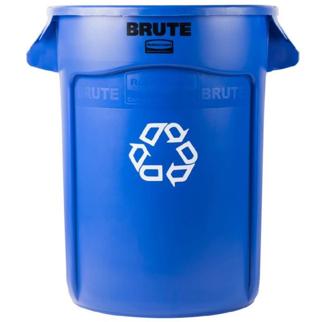 Kάδος ανακύκλωσης στρογγυλός 121L Rubbermaid Vented BRUTE® - Blue recycling