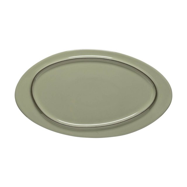 Πιατέλα οβάλ 37cm Costa Nova Ambar Ecogres® sage green